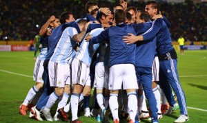 Festejo Argentina en Quito